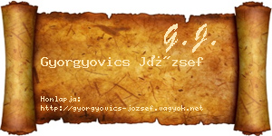 Gyorgyovics József névjegykártya