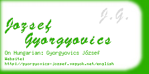 jozsef gyorgyovics business card