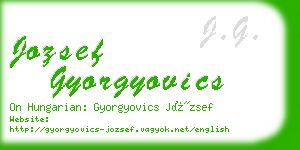 jozsef gyorgyovics business card